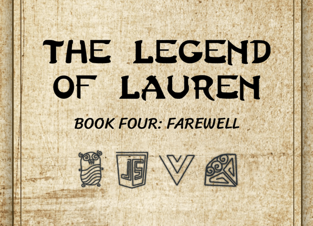 Goodbye PDF with a Avatar: Legend of Korra theme with programming logos